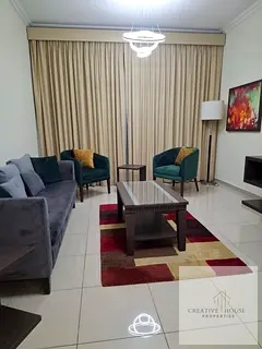 Furnished 1BR Apartment | Siraj Tower Arjan | Modern Interiors