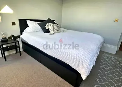 IKEA King Size Bed + 2 Storage Drawers + Mattress