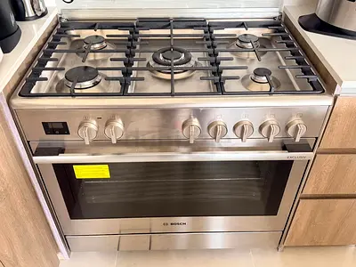 Bosch Series 8 Dual Fuel Range Cooker stove 90cm Stainless Steel HSB738357M