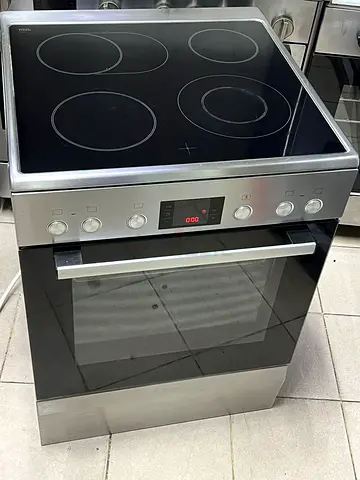 Stainless Steel Electric Ceramic Hob with Oven - Good Working Condition