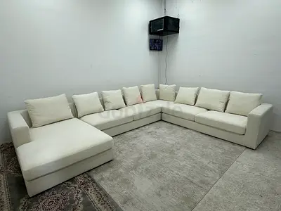 Great condition the one brand Ushape off white color Ushape sofa