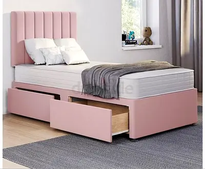 New elegant 90*200 single size Bed with drawers