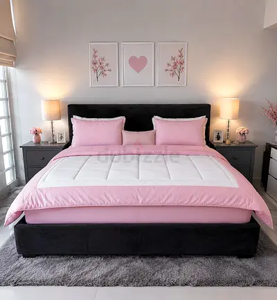 Bed with mattress