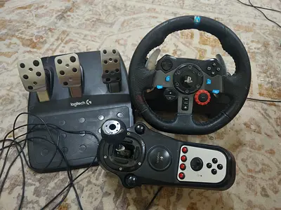 Logitech racing wheel with pedals and shifter (no power cable)