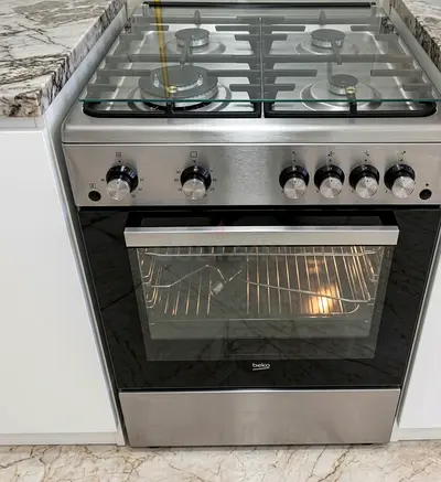 Beko 60 X 60 Cm, 4 Gas Burners Free Standing Gas Cooker, Inox Fsgt61121DXL