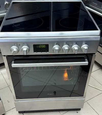 Whirlpool electric cooking range stove burner fully fresh same like new excellent working 60/60cm