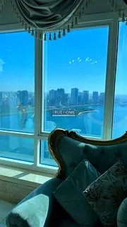sea view, three bedrooms - free A /C - Al Khan Corniche