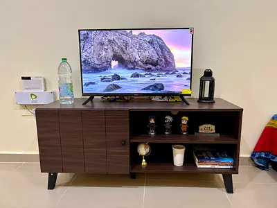 1.2 m long wooden TV stand - almost new condition