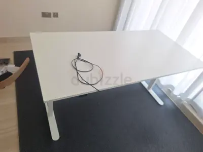 White electric sit/stand desk 160x80 cm