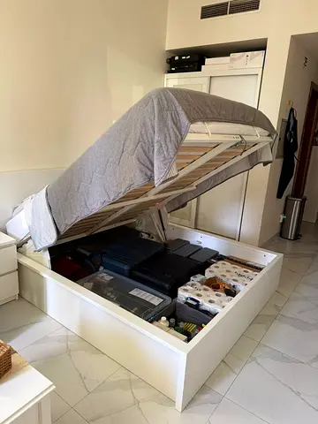 Ikea Hydraulic King size bed with mattress available in perfect condition