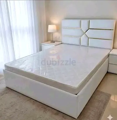 Brand New condition bed with tow side table and with mattress