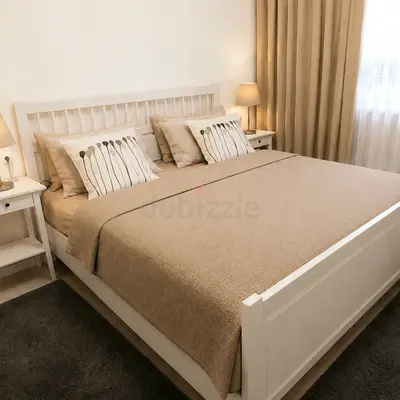 Pure  wood White King  Bed set IKEA