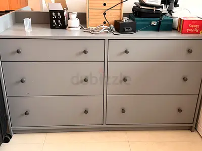 Ikea Hauga Grey Chest of Drawers