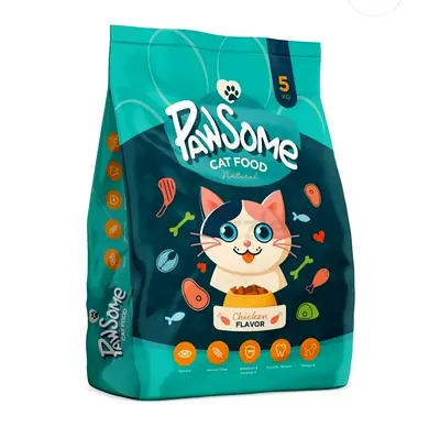 Pawsome Chicken Flavor Cat Food 5kg 60💵 cat litter Tofu 95💵-