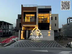 Modern 5-bedroom villa with roof terrace for sale in Al Zahia | Luxurious custom finishing | Freehol
