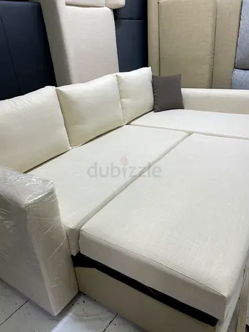 Light beige 3-seater sofa - good condition, removable cushions