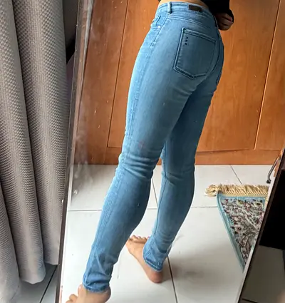 Light blue skinny women's jeans, size S - good condition