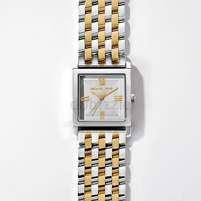 Michael Kors Two-Tone Square Women's Watch - Stainless Steel Bracelet