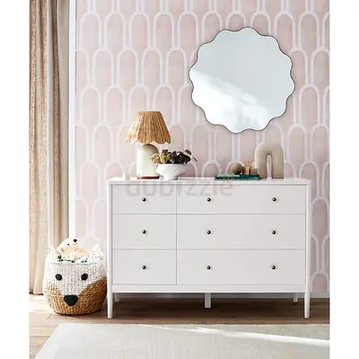 Kids Hampshire White 6-Drawer Dresser Crate & Barrel - Almost Brand New!