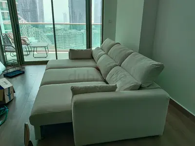 Ikea Eskilstuna L shape sofa bed with storage