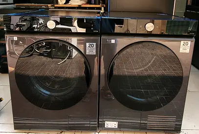 Samsung Bespoke 11.5kg Front Load Washer and 9kg Dryer Set - Matching Black Stainless
