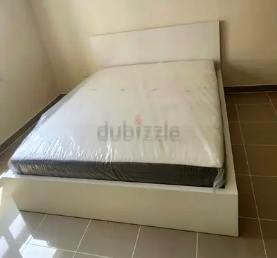 IKEA Queen Size Bed + 2 Storage Drawers + Mattress
