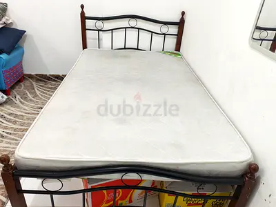 Bed with mattress
