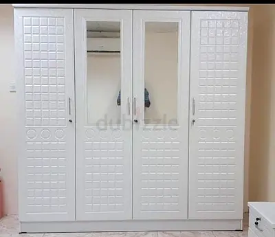 White 4-Door Wardrobe with Mirrors