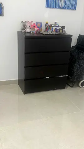 IKEA 4-drawer black chest of drawers - good condition