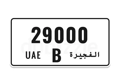 Unique fujairah plate 29000 code B