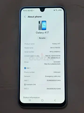 SAMSUNG A17
