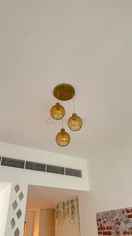 Brass Triple Globe Pendant Light - Modern Ceiling Fixture