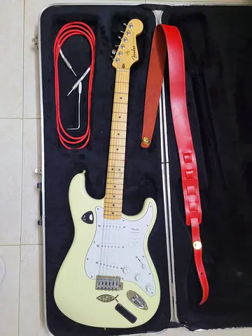 Fender Guitar with Fender Hardcase, Strap and Cable
