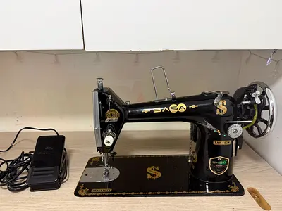 SASA Vintage Mechanical Sewing Machine with Foot Pedal - Black