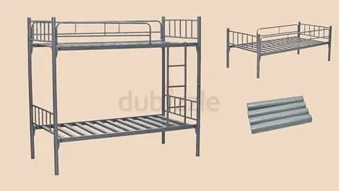 Metal Bunk Bed with double options with mattress. You can you Bunk bed or 2 single beds
