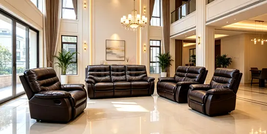 Sofa Recliner Leather 7 Seater