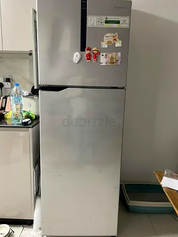 Silver Panasonic Double Door Refrigerator - Good Working Condition