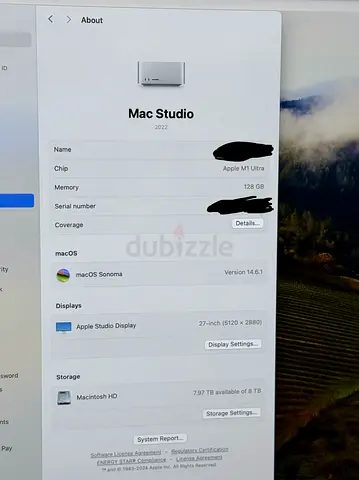 Mac Studio M1 Ultra 128GB RAM 8TB SSD, 20C CPU 64C GPU, perfect Mac with ultra performance