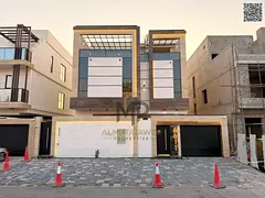 Villa with(pool & lift)|ajman|al helio2|5 master rooms,majlis,3 halls,roof|freehold|price include wa