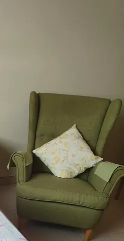 Ikea - Olive green wing chair