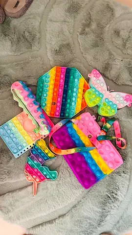 Collection of Colorful Pop It Fidget Toys