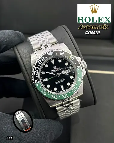 Rolex-style Automatic 40mm Stainless Steel Men's Watch (GMT Bezel)