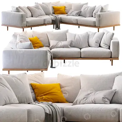 As Perfect Condition West elm Newport Corner L Shape SOFA Beige