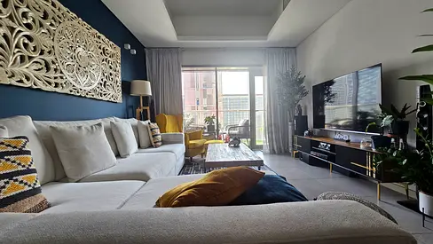 L-Shaped White Sofa - Like New