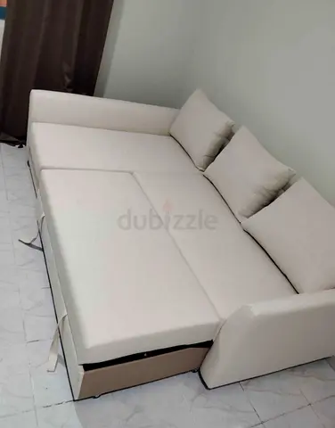 Modern Cream Pull-out Sofa Bed