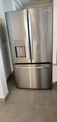 Stainless Steel Mabe French Door Refrigerator with Ice/Water Dispenser - Good Condition