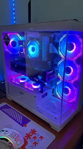 White RGB Gaming Desktop PC with Ryzen CPU and RTX GPU (Custom Build)