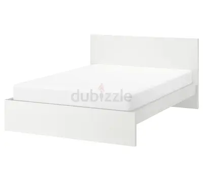 IKEA White Bed Frame, with 2 storage drawers, 140x200cm