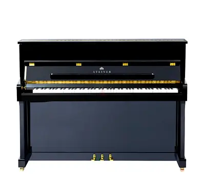 Steiner HU-110e Upright Piano Black