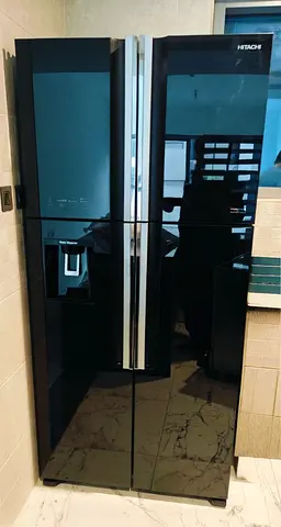 Hitachi Premium 4-Door Refrigerator – Black Glass & Water Dispenser